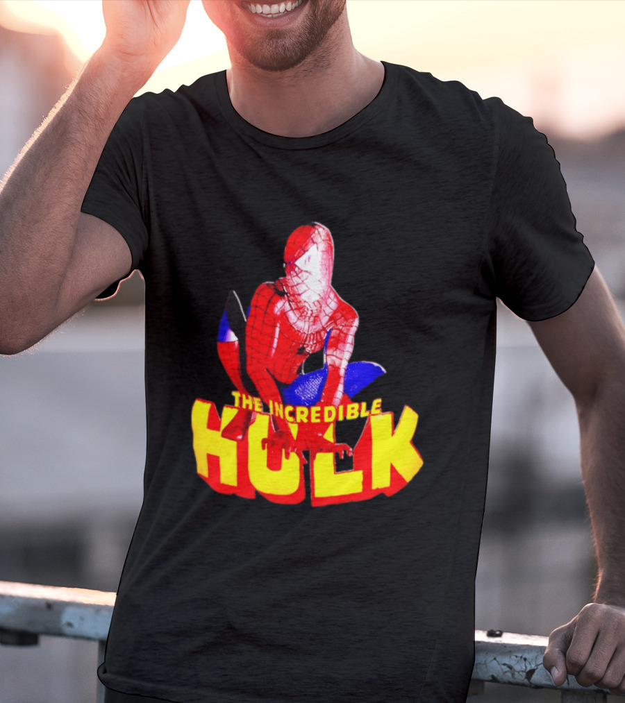 Spider Man The Incredible Hulk Crossover Marvel Mashup T-Shirt