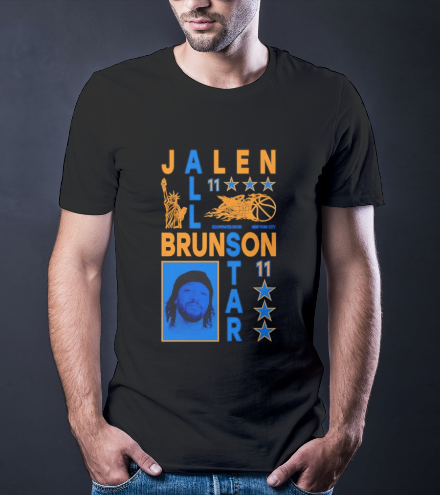 Jalen Brunson 11 NY Knicks All Star Basketball Stars T-Shirt