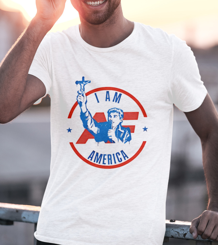 I AM America First Crucifix AF T-Shirt