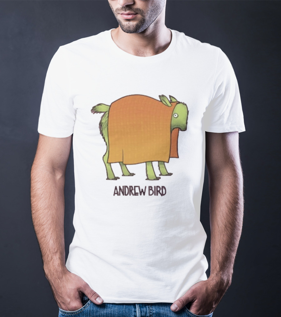 Andrew Bird Blanket Beastie Green Animal With Orange Blanket T-Shirt