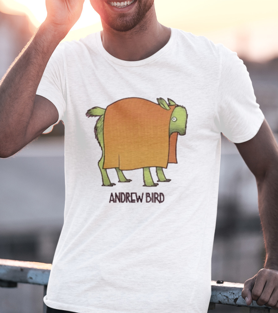 Andrew Bird Blanket Beastie Green Animal With Orange Blanket T-Shirt