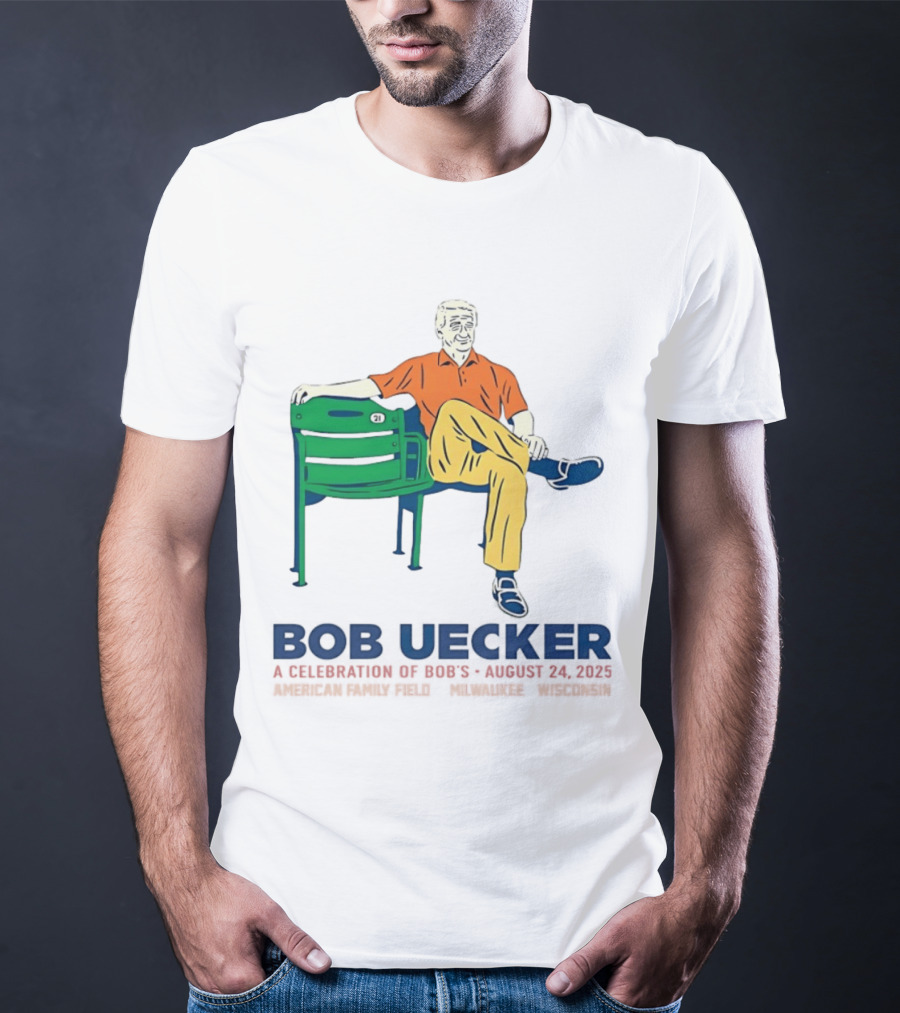 Bob Uecker A Celebration Of Bob's Life August 24 2023 Milwaukee Baseball Chair 21 T-Shirt