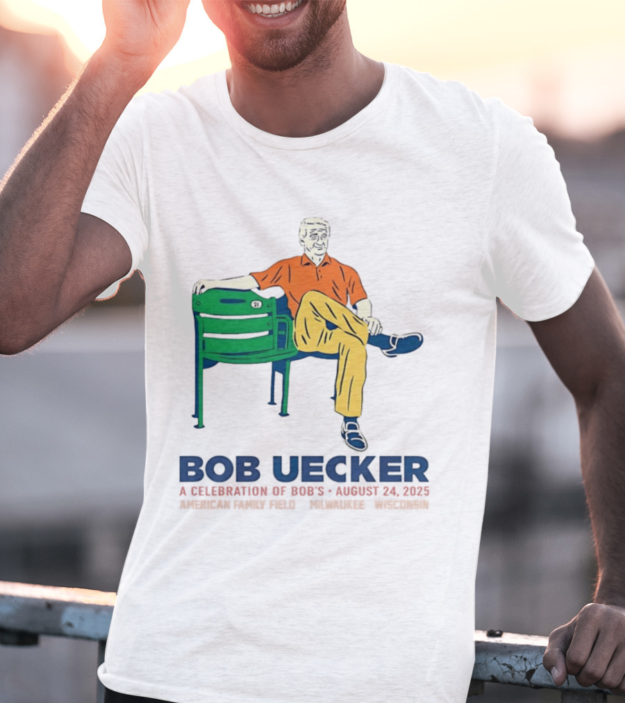 Bob Uecker A Celebration Of Bob's Life August 24 2023 Milwaukee Baseball Chair 21 T-Shirt
