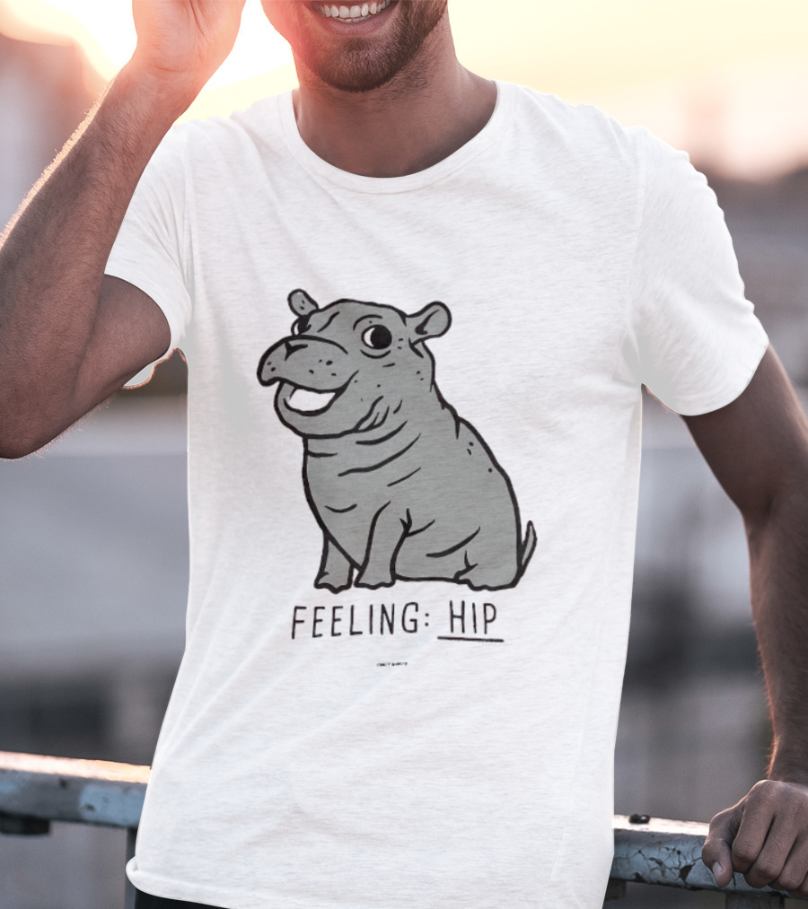 Feeling Hip Teamfiona Hippo Cute Cartoon T-Shirt