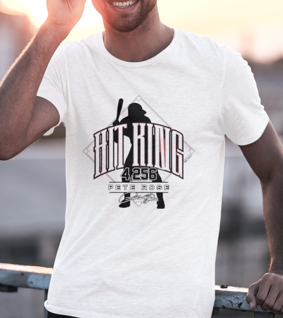 Pete Rose Hit King 4256 Cincinnati Reds T-Shirt
