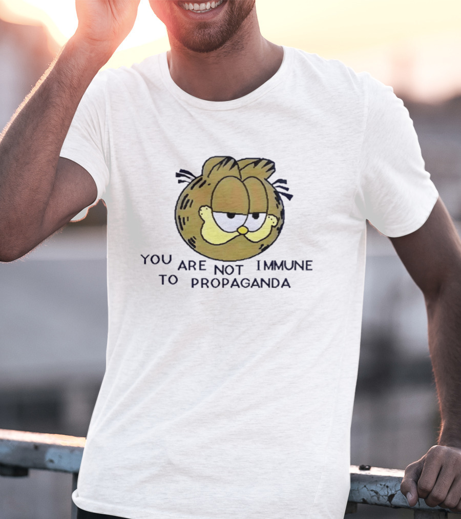 You Are Not Immune To Propaganda Big Orange Cat T-Shirt