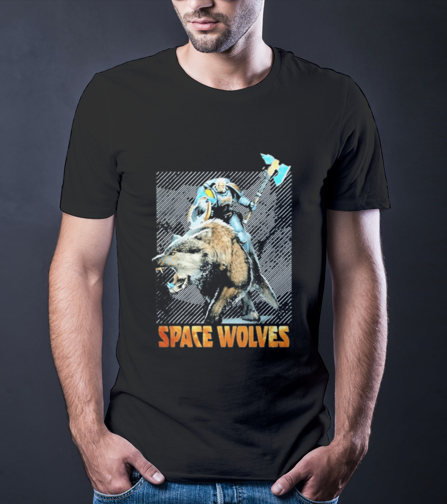 Space Wolves Warhammer 40 000 Iconic Warrior And Beast T-Shirt