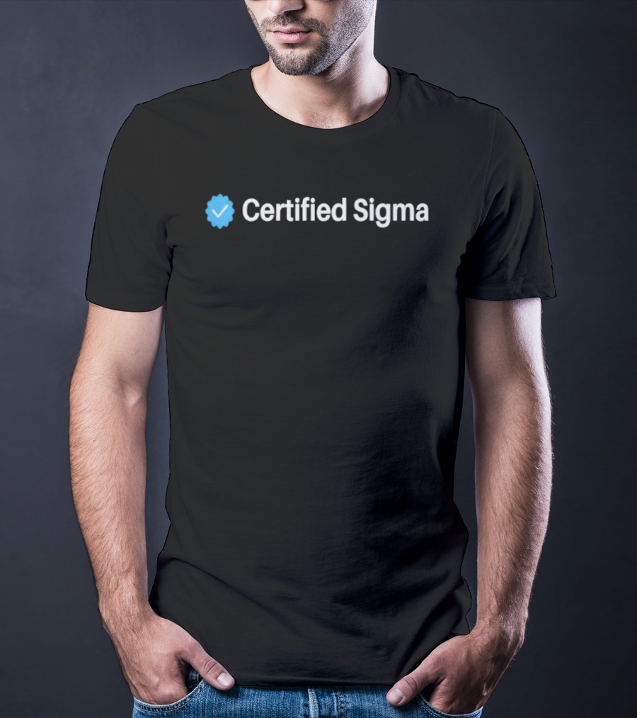 Certified Sigma Check Mark Icon Recognition T-Shirt
