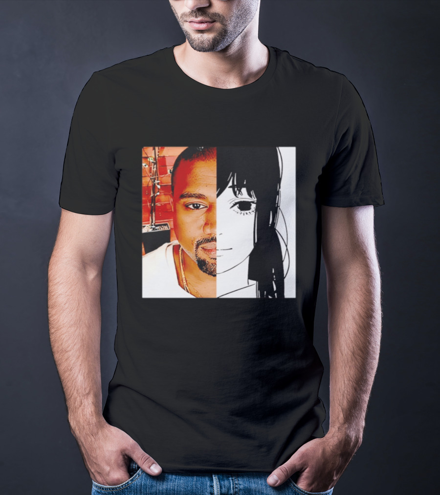 Chainsaw Man Asa Mitaka Kanye West YeAsa Split Face T-Shirt