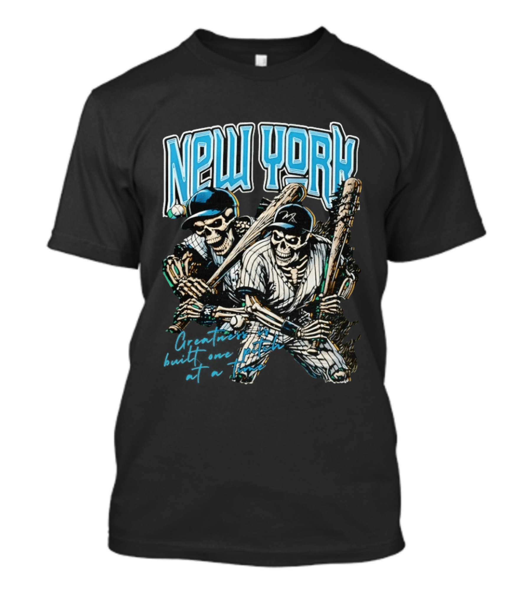 New York Skeleton Baseball Players 2026 T-Shirt