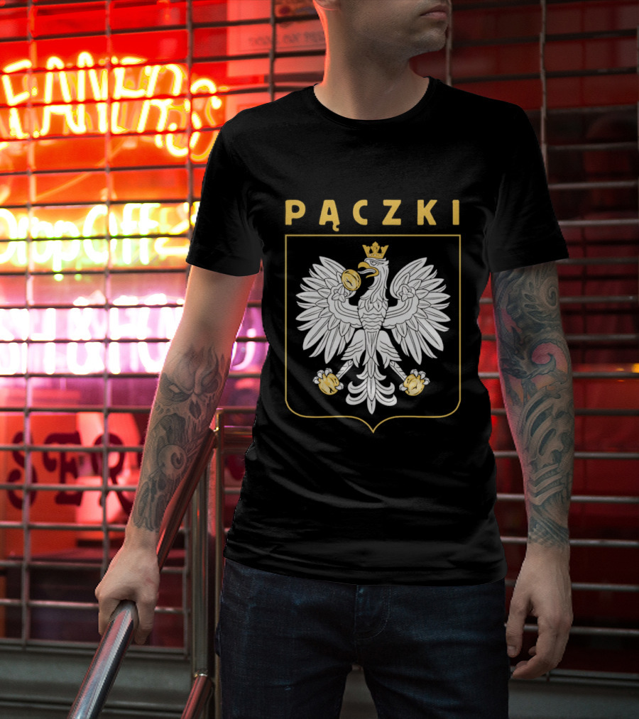 Pączki Polish Eagle Crest Screen Print T-Shirt