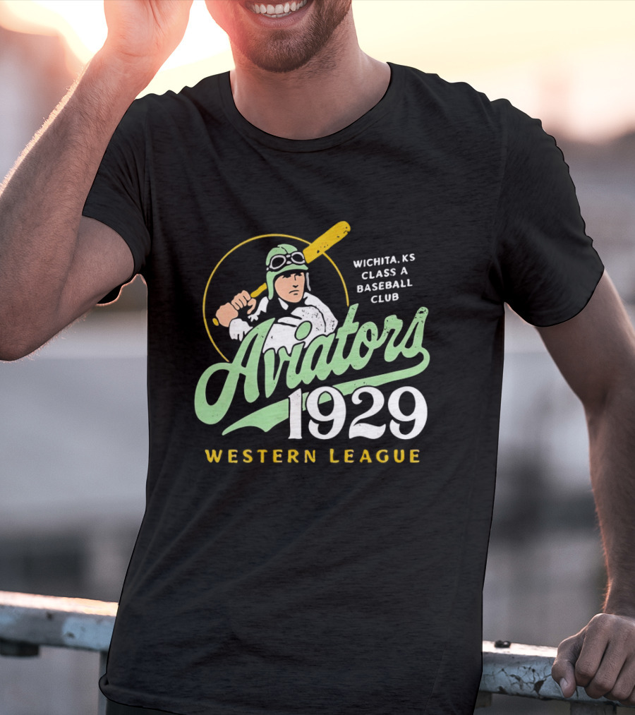 Wichita KS Aviators 1929 Western League Baseball Club T-Shirt