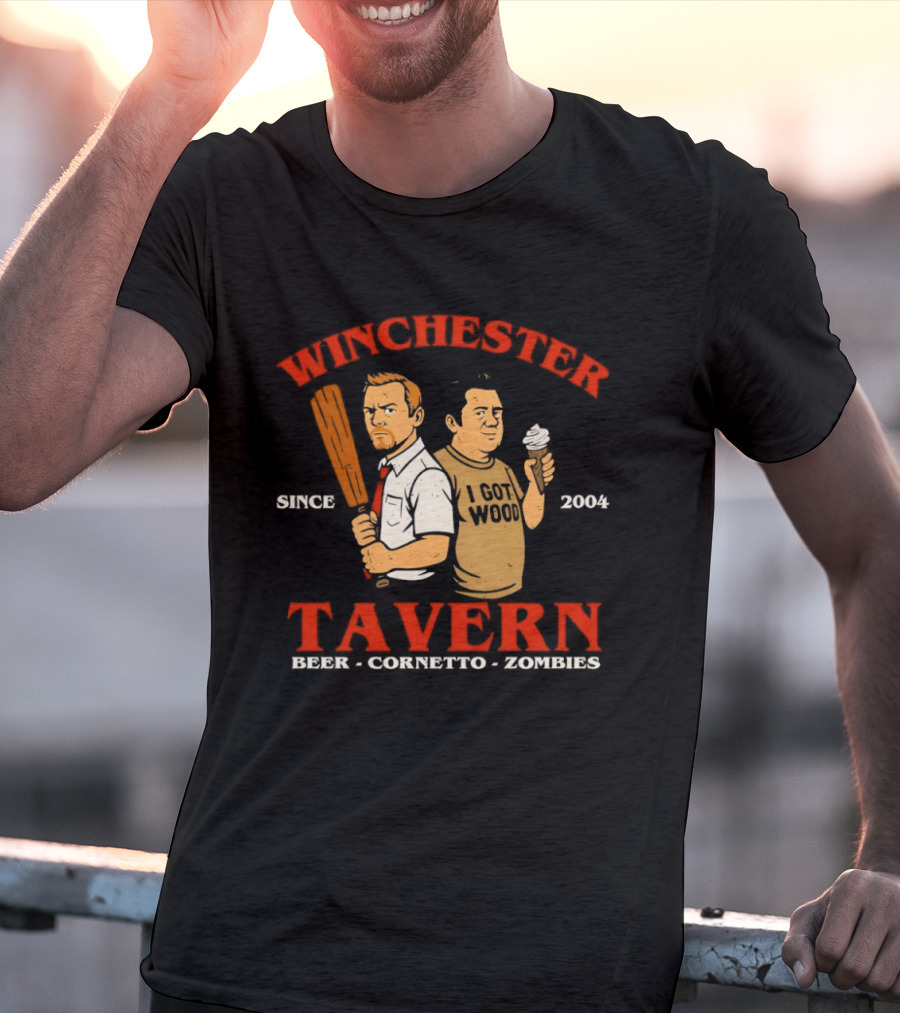 Winchester Tavern Beer Cornetto Zombies Since 2004 T-Shirt