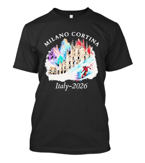 Milano Cortina Italy Winter 2026 Skiing Event T-Shirt