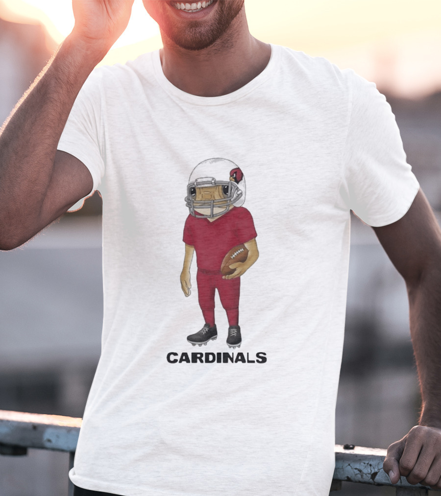 Arizona Cardinals Football Character Bad Bunny Helmet T-Shirt