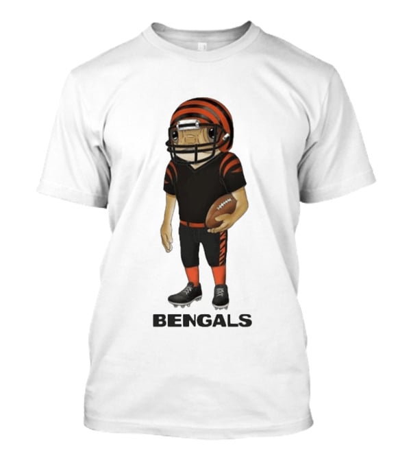 Bad Bunny Cincinnati Bengals Concho Helmet Football Player With Bengals T-Shirt