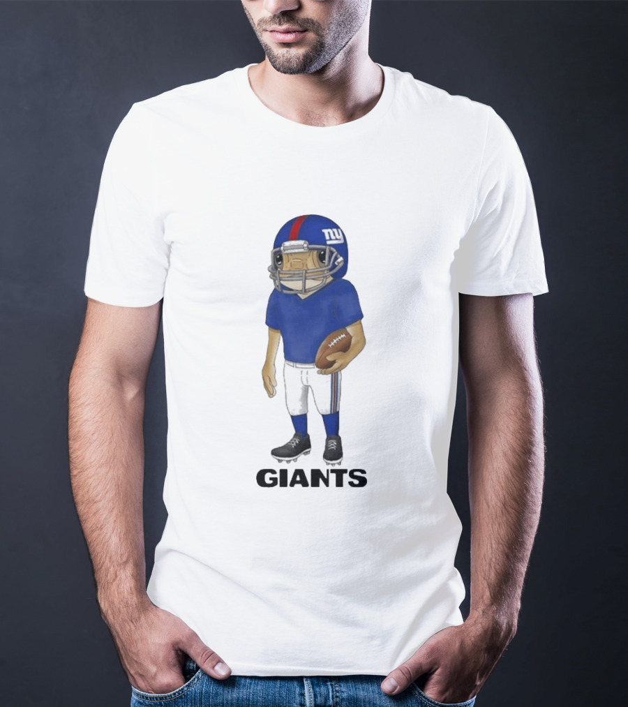 Bad Bunny New York Giants Football Character Concho Helmet Giants T-Shirt