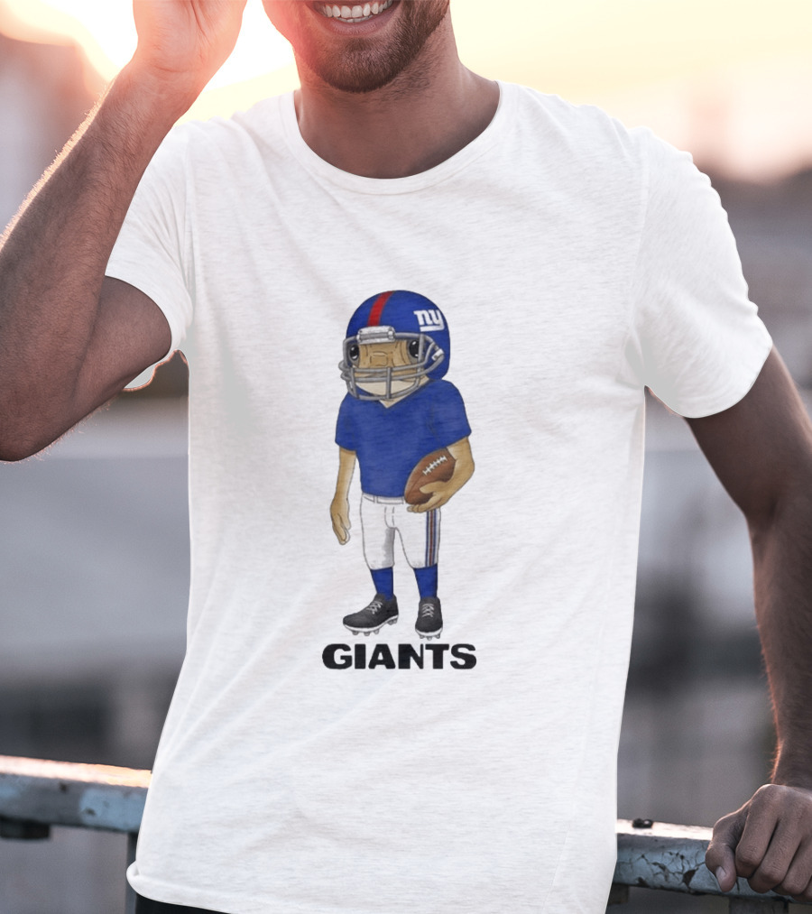 Bad Bunny New York Giants Football Character Concho Helmet Giants T-Shirt