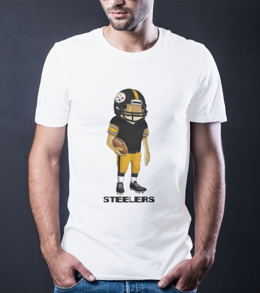 Pittsburgh Steelers Bad Bunny Style Football Player Helmet T-Shirt