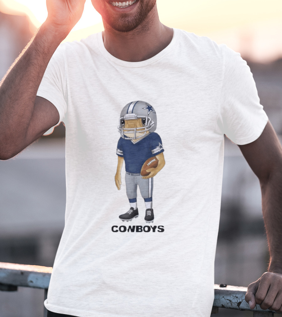 Bad Bunny X Dallas Cowboys Concho Football Player Cowboys T-Shirt