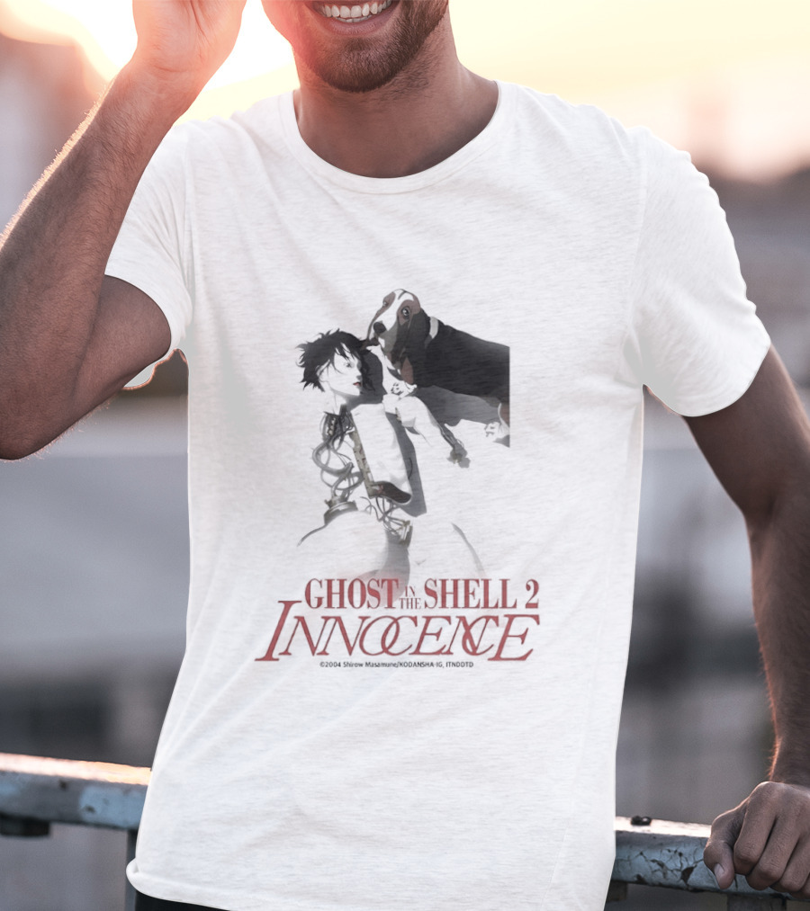 Ghost In The Shell 2 Innocence Anime Manga Art Kanji Characters T-Shirt