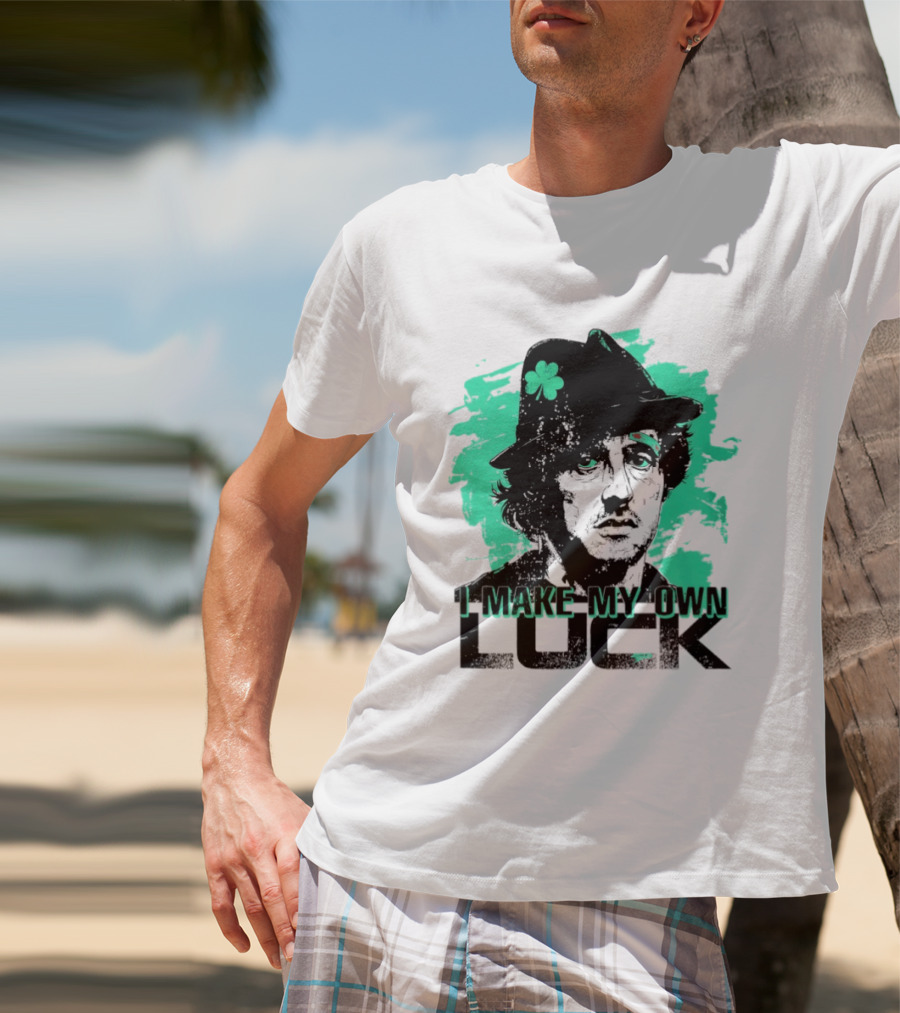 I Make My Own Luck Shamrock Hat Rocky T-Shirt