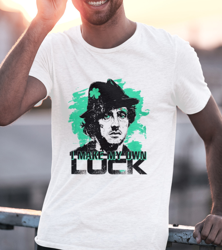 I Make My Own Luck Shamrock Hat Rocky T-Shirt