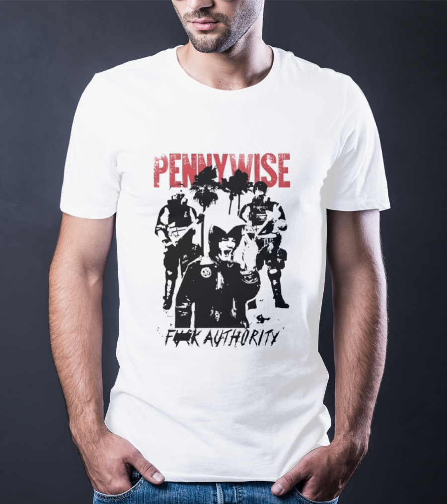 Pennywise Fuck Authority Military Soldiers And Clowns T-Shirt