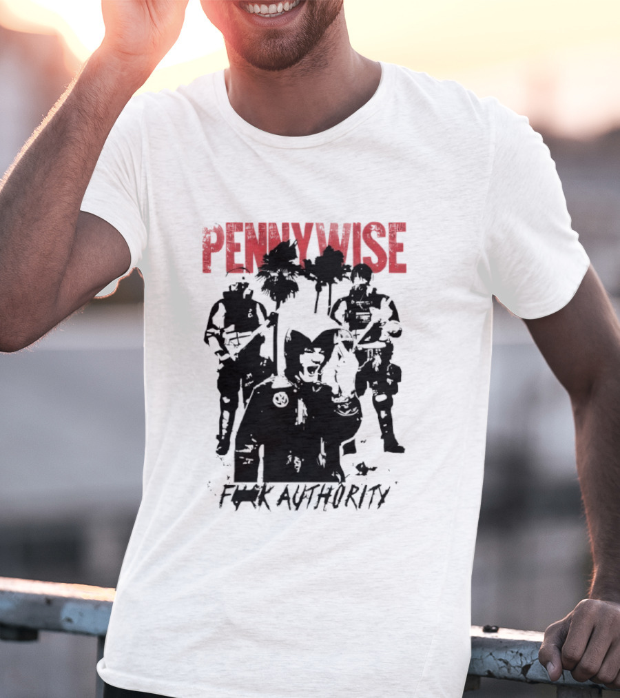Pennywise Fuck Authority Military Soldiers And Clowns T-Shirt