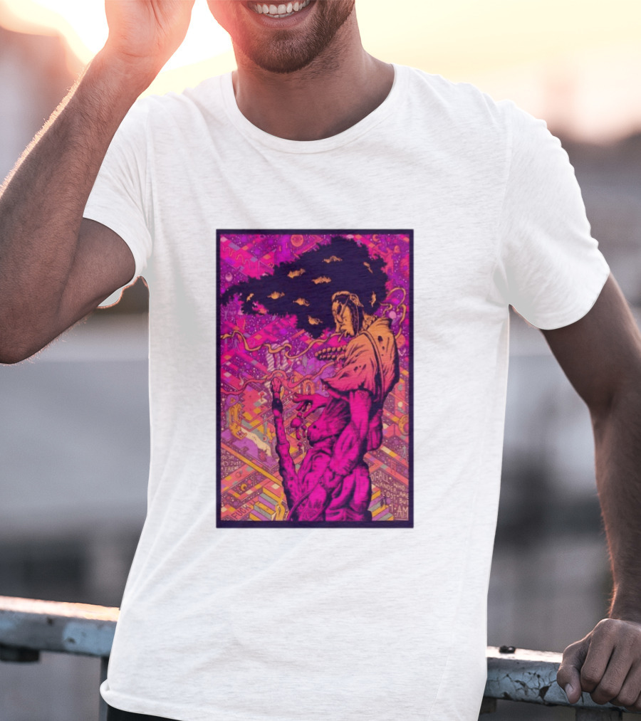 Third Eye Samurai Not All Who Wander Are Lost But I Am Psychedelic Fantasy Scene T-Shirt