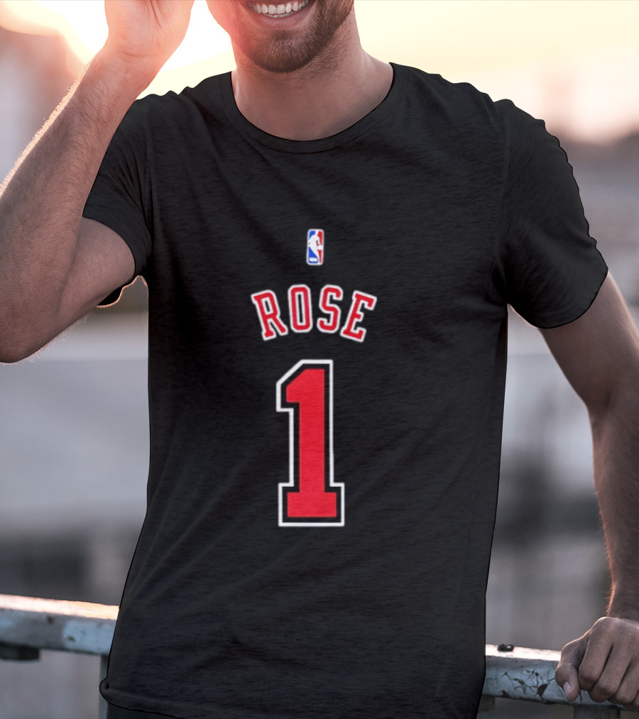 Rose #1 NBA Chicago Bulls Derrick Basketball T-Shirt