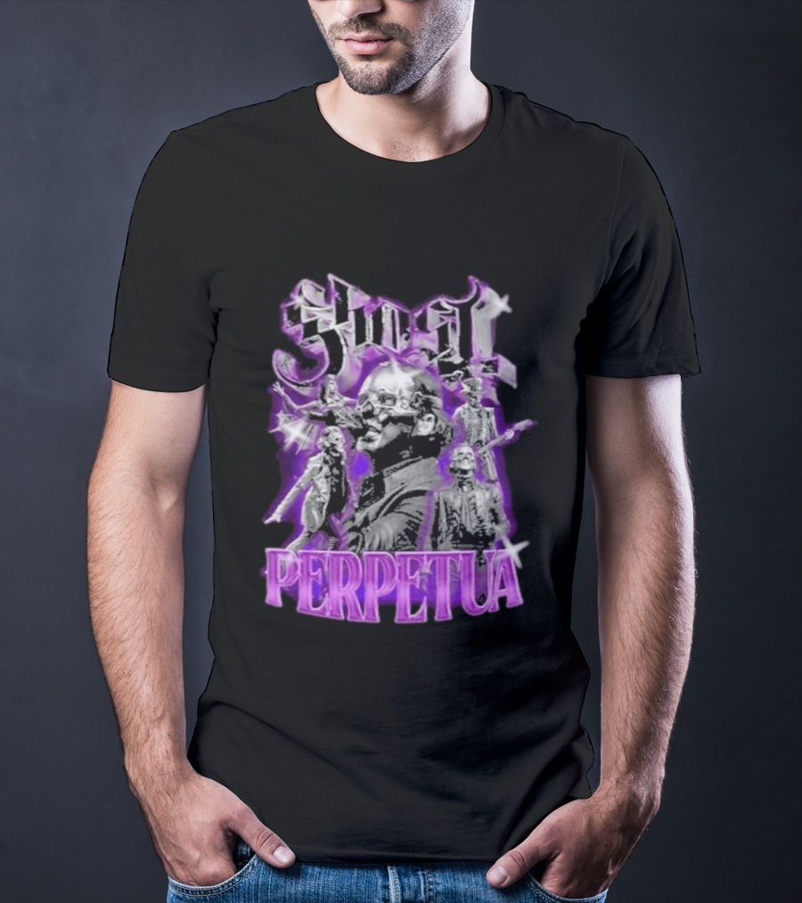 Ghost Perpetua 2026 Band Members Purple Goth Aesthetic T-Shirt