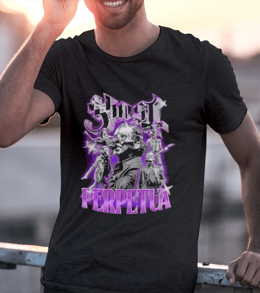 Ghost Perpetua 2026 Band Members Purple Goth Aesthetic T-Shirt