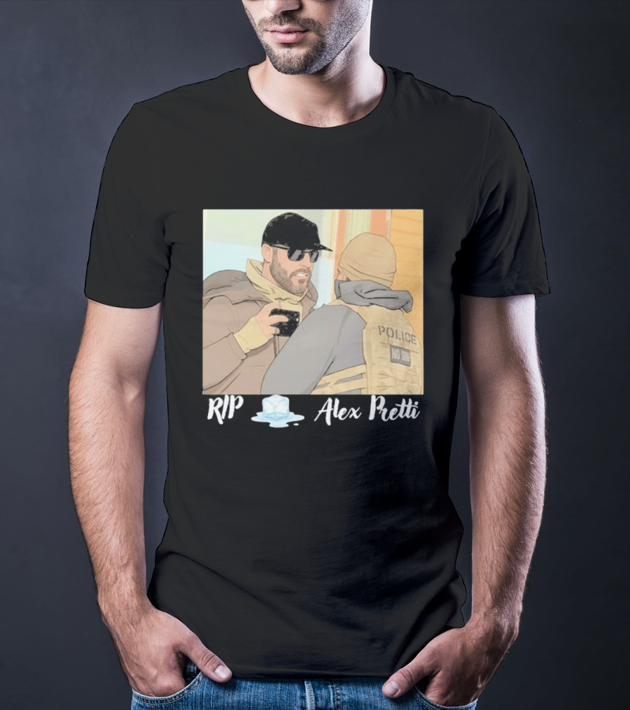 RIP Alex Pretti Melting Ice Justice For Alex Pretti Abolish ICE T-Shirt