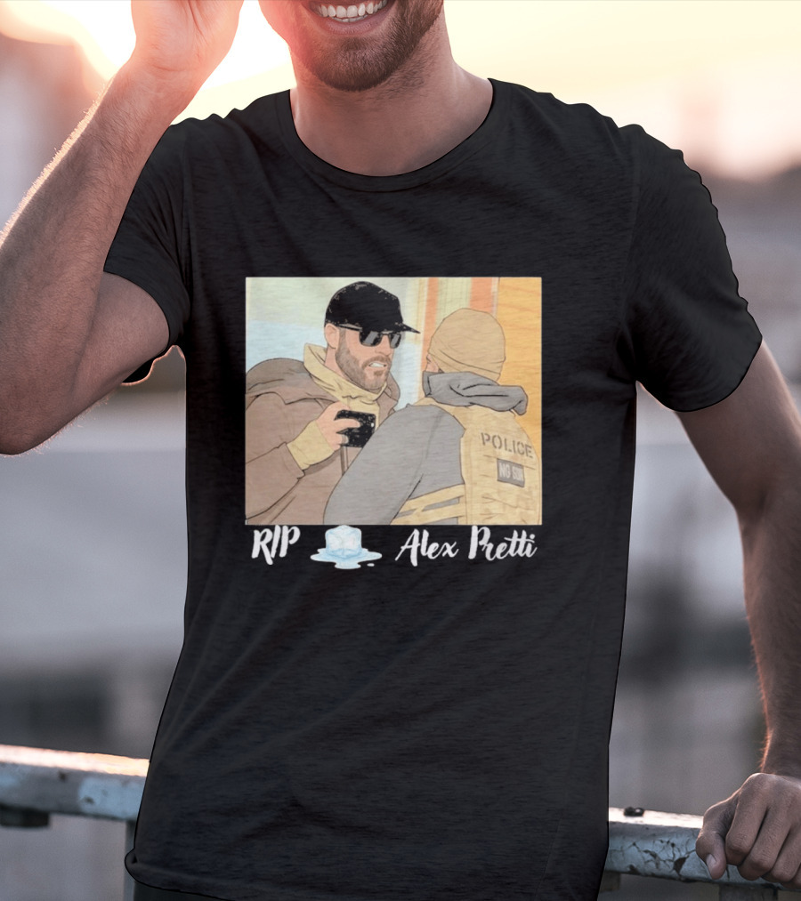 RIP Alex Pretti Melting Ice Justice For Alex Pretti Abolish ICE T-Shirt