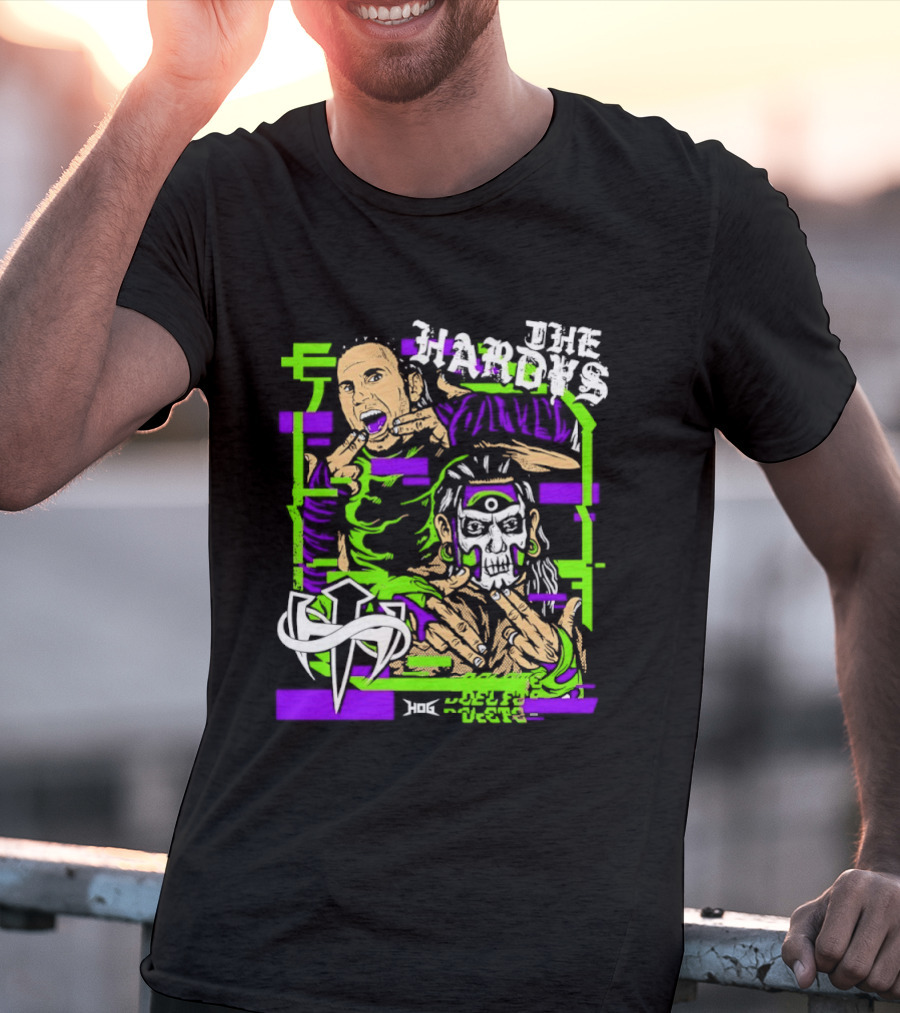 The Hardys Matt Jeff Hardy Caricature T-Shirt