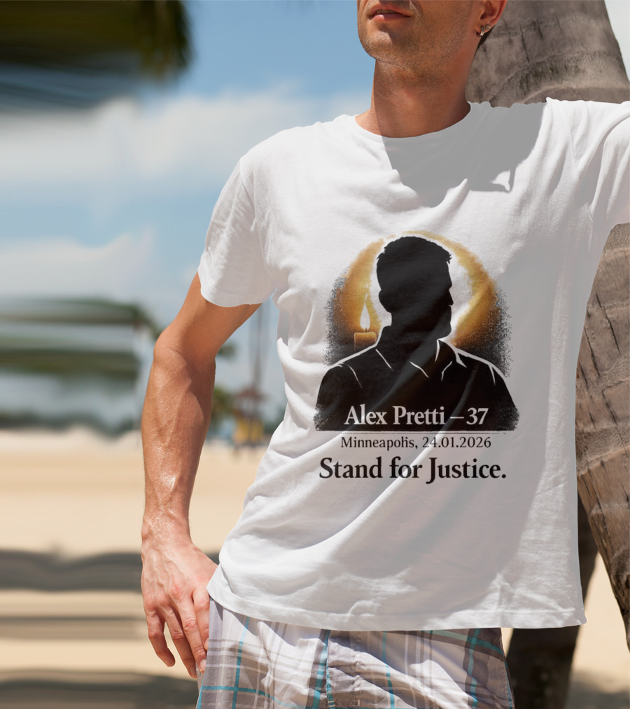 Alex Pretti 37 Minneapolis 24.01.2026 Stand For Justice Candle T-Shirt