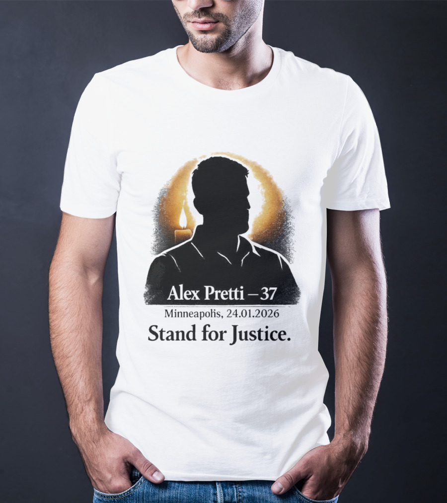 Alex Pretti 37 Minneapolis 24.01.2026 Stand For Justice Candle T-Shirt