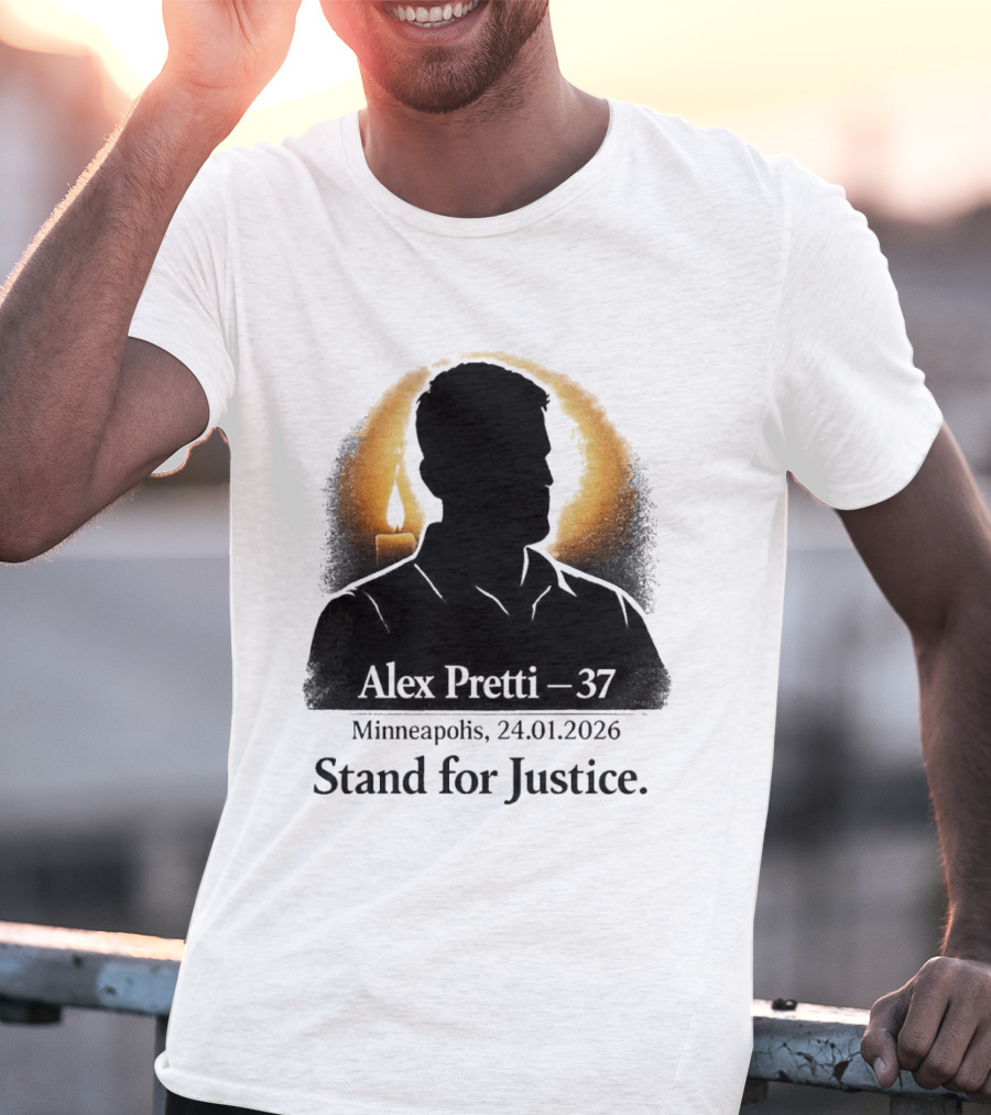 Alex Pretti 37 Minneapolis 24.01.2026 Stand For Justice Candle T-Shirt