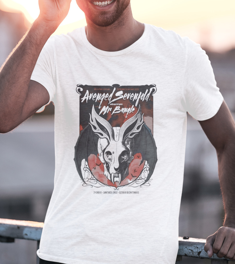 Avenged Sevenfold Mr Bungle North American Tour 2026 Bat Skull T-Shirt