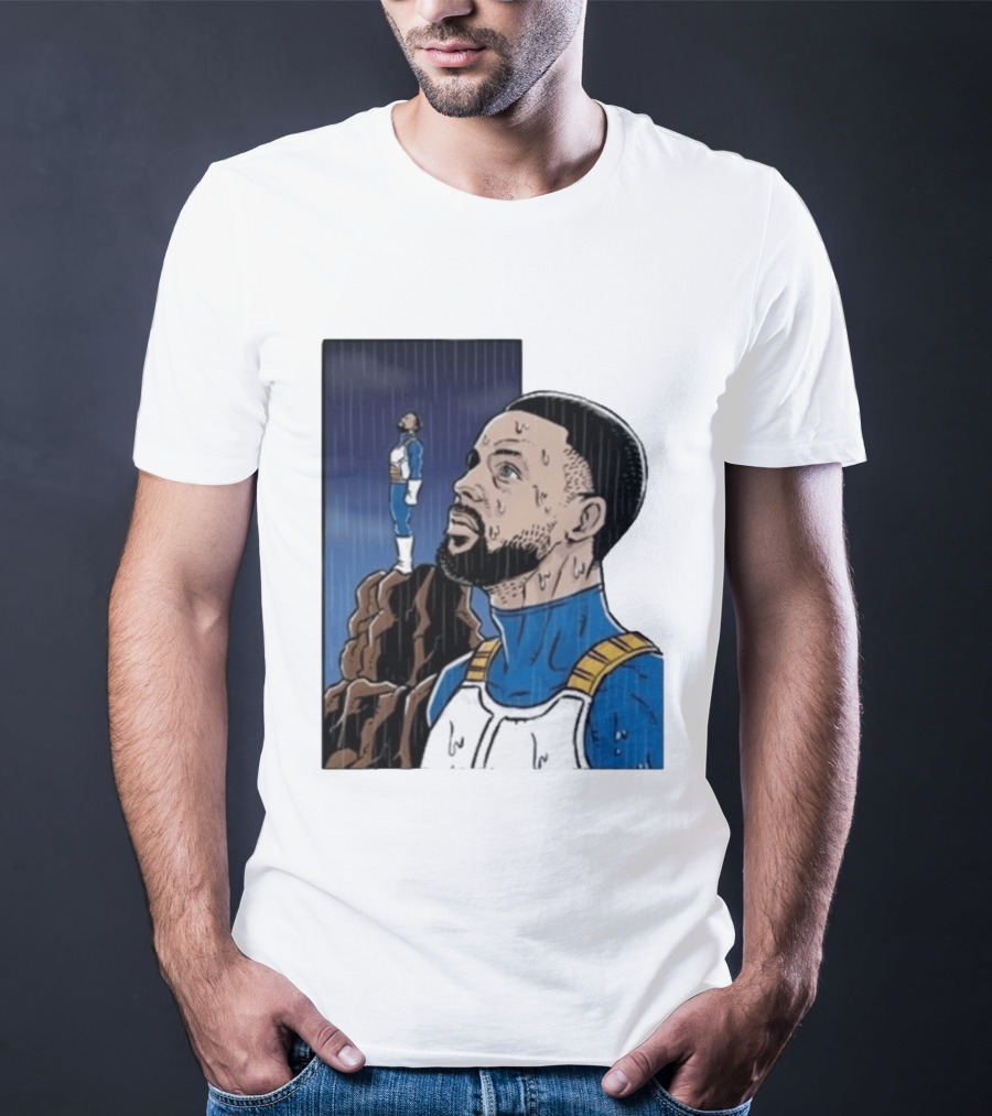 Dragon Ball Z Stephen Curry Vegeta Rainy Day Crossover T-Shirt