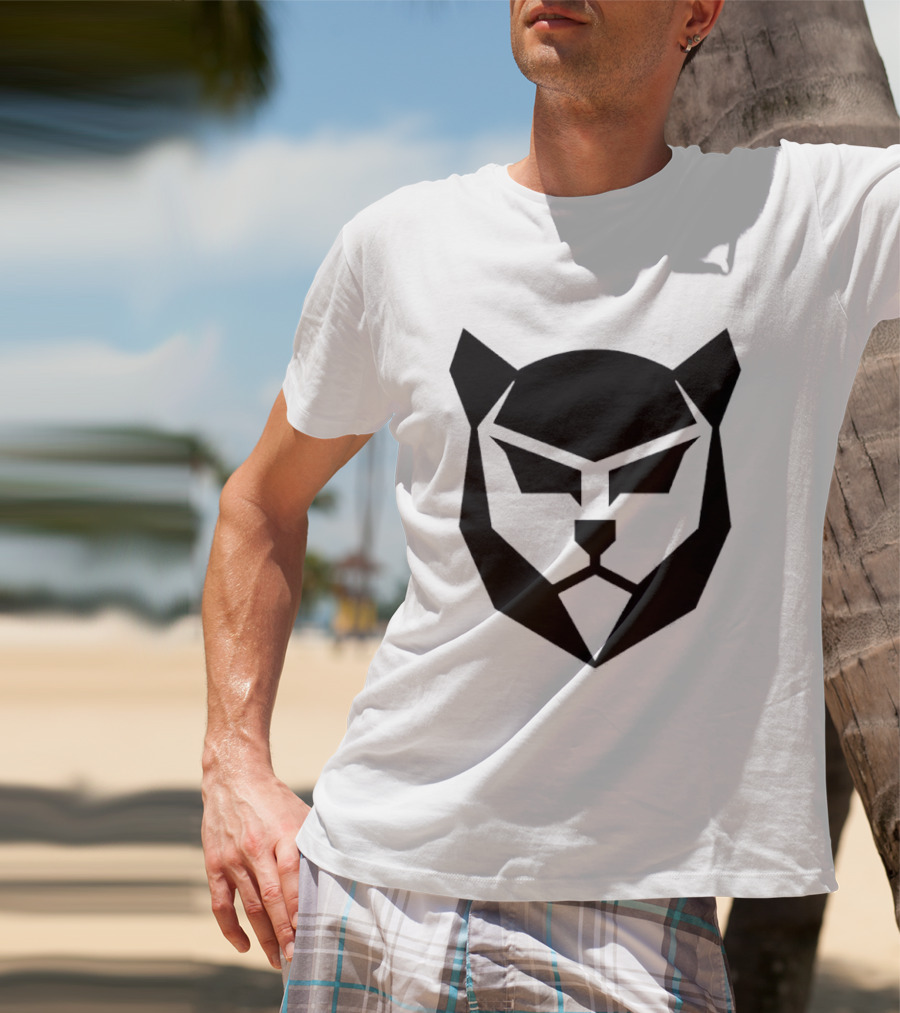 Panther Mask Baseball Geometric T-Shirt