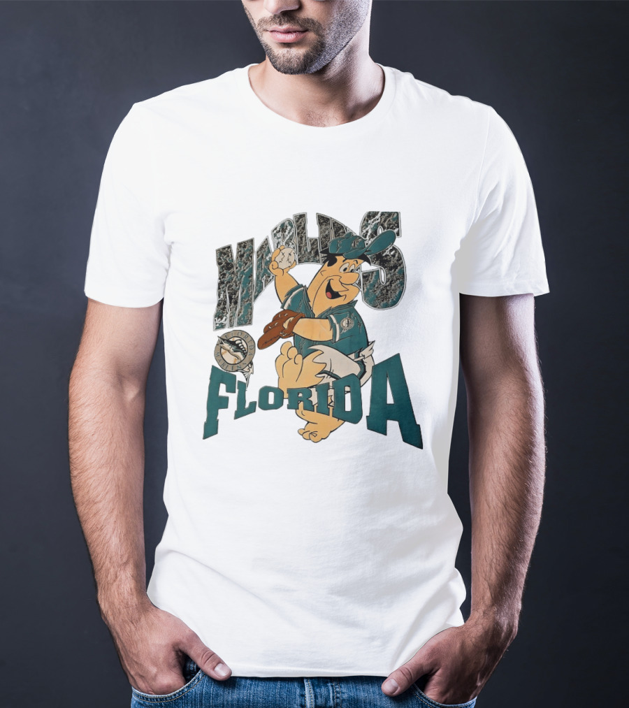 Florida Marlins The Flintstones Crossover Baseball T-Shirt