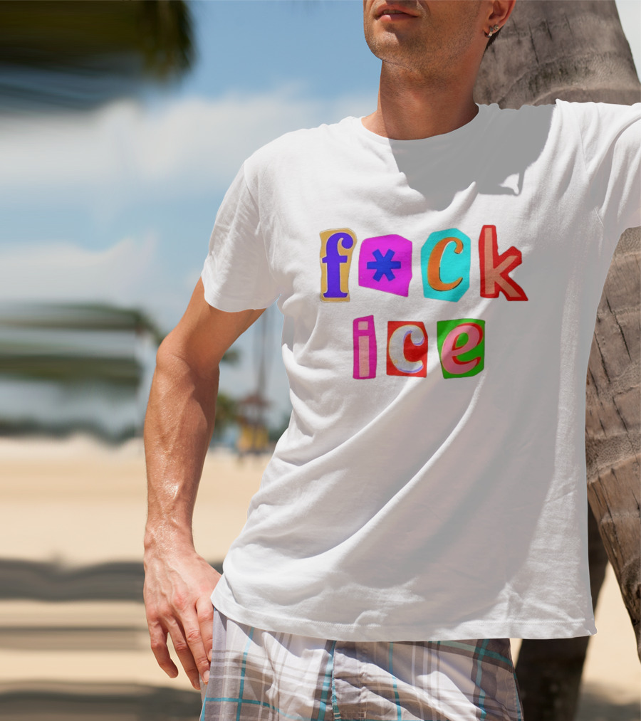 F*ck Ice Colorful Letters T-Shirt