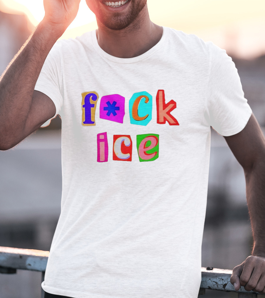 F*ck Ice Colorful Letters T-Shirt