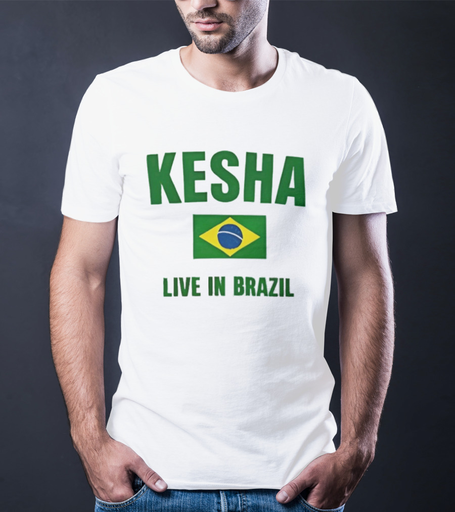 Kesha Live In Brazil Brazilian Flag Event T-Shirt