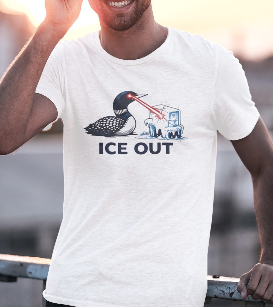 Minnesota Loon Laser ICE OUT Protest T-Shirt