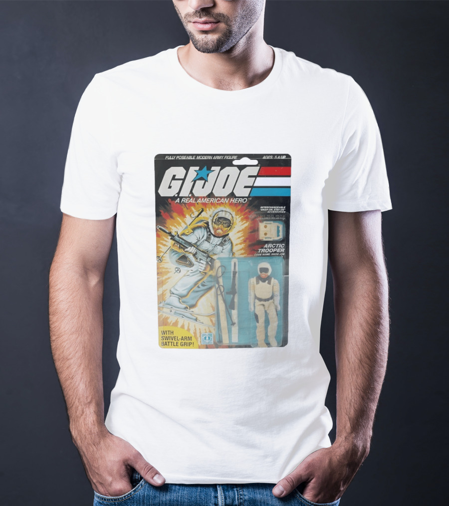 GIJoe A Real American Hero Arctic Trooper Snow Job Action Figure Vintage Packaging T-Shirt