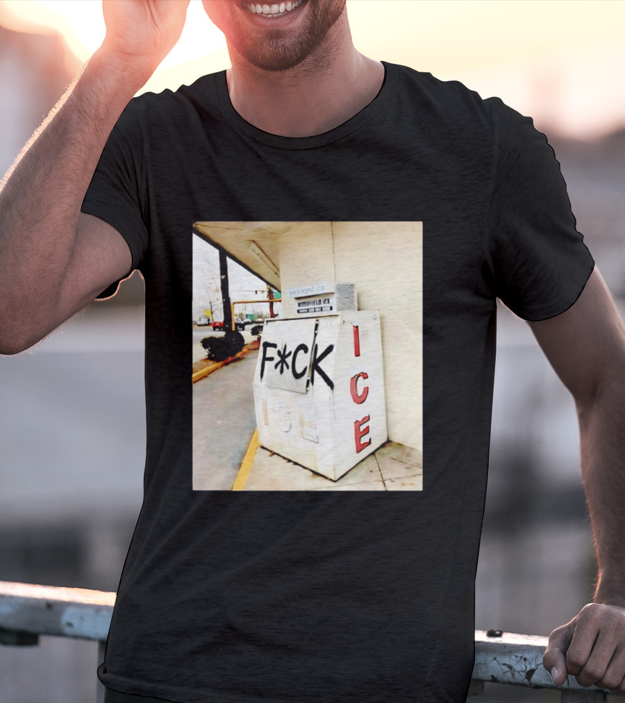 F*ck ICE Abolish ICE Message On Ice Bin T-Shirt