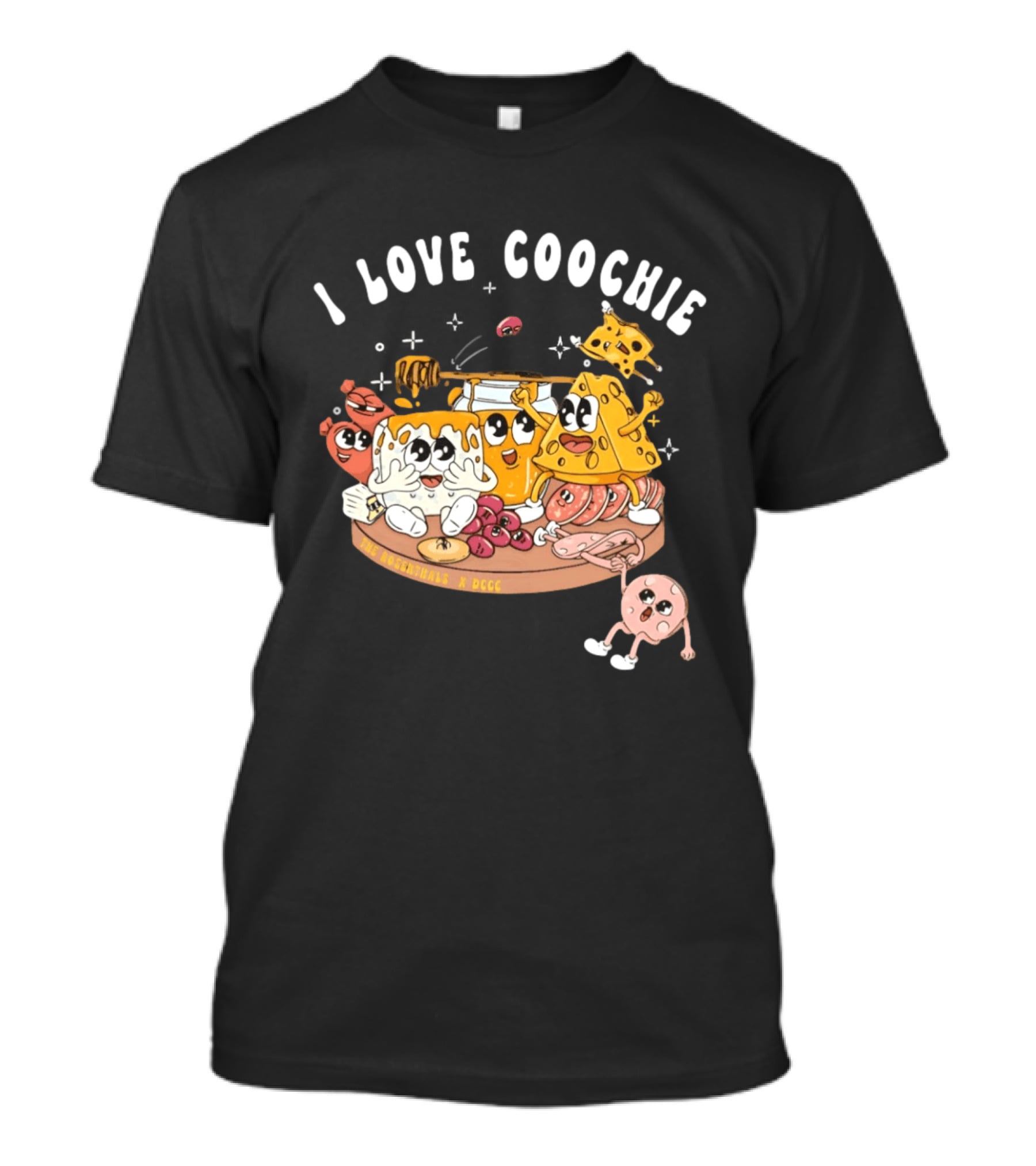 I Love Coochie The Rosenthals X DCCC Cheese Plate Cartoon Characters T-Shirt